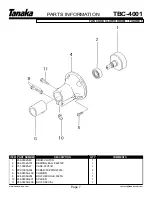 Предварительный просмотр 8 страницы Tanaka TBC-4001 Illustrated Parts Manual