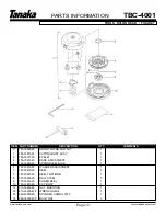 Предварительный просмотр 11 страницы Tanaka TBC-4001 Illustrated Parts Manual