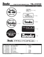 Preview for 15 page of Tanaka TBL-455/500 Illustrated Parts Manual