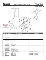 Предварительный просмотр 9 страницы Tanaka TBL-7600 Illustrated Parts Manual