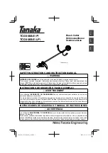 Tanaka TCG 40EAS LP Safety Instructions And Instruction Manual preview