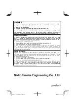 Preview for 56 page of Tanaka TCG 40EAS P Safety Instructions And Instruction Manual