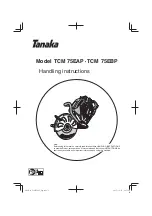 Tanaka TCM 75EBP Handling Instructions Manual preview