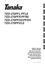 Tanaka TED-270PFL, TED-270PFLS, TED-270PFR, TED-270PFRS, TED-270PFHS, TED-270PFDH,... Owner'S Manual preview