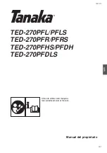 Preview for 58 page of Tanaka TED-270PFL, TED-270PFLS, TED-270PFR, TED-270PFRS, TED-270PFHS, TED-270PFDH,... Owner'S Manual