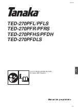 Preview for 86 page of Tanaka TED-270PFL, TED-270PFLS, TED-270PFR, TED-270PFRS, TED-270PFHS, TED-270PFDH,... Owner'S Manual