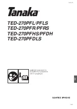 Preview for 100 page of Tanaka TED-270PFL, TED-270PFLS, TED-270PFR, TED-270PFRS, TED-270PFHS, TED-270PFDH,... Owner'S Manual