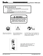 Preview for 2 page of Tanaka TPE-2501 Owner'S Manual