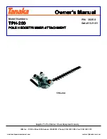 Tanaka TPH-200 Owner'S Manual preview