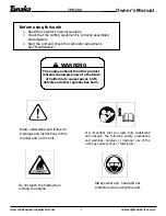 Предварительный просмотр 2 страницы Tanaka TPH-200 Owner'S Manual