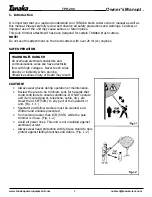 Предварительный просмотр 3 страницы Tanaka TPH-200 Owner'S Manual