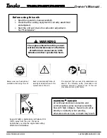 Предварительный просмотр 2 страницы Tanaka TPH-2501 Owner'S Manual