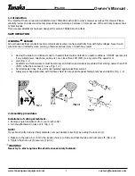 Preview for 2 page of Tanaka TPS-200 Owner'S Manual