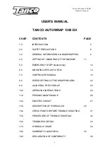 Preview for 3 page of Tanco Autowrap 1300 EH Operator'S Handbook Manual