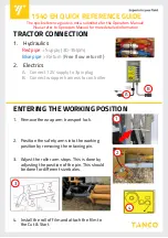 Tanco 1540 EH Quick Reference Manual preview