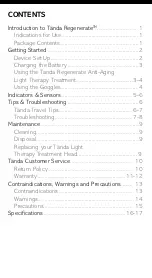 Preview for 5 page of TÄNDA REGENERATE User Manual