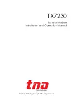 Предварительный просмотр 1 страницы Tanda TX7230 Installation And Operation Manual