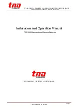 Preview for 2 page of Tanda TXC3100 Installation And Operation Manual