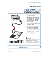 Предварительный просмотр 1 страницы Tandberg Data RDX QuikStor Installation Manual