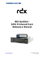 Предварительный просмотр 1 страницы Tandberg Data RDX QuikStor Reference Manual