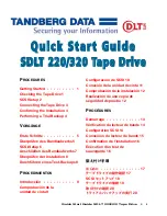 Tandberg Data SDLT 220 Quick Start Manual предпросмотр