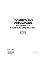 Tandberg Data SLR AUTOLOADER PROGRAMMER Manual preview