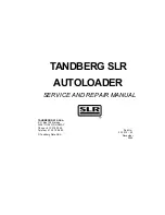 Предварительный просмотр 1 страницы Tandberg Data SLR AUTOLOADER - SERVICE AND Service And Repair Manual