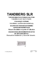 Tandberg Data SLRTAPEDRIVE - Installation And User Manual preview