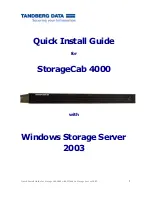 Tandberg Data STORAGE CAB4000 - Quick Install Manual preview