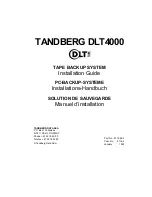 Tandberg Data Tape Backup System DLT4000 Installation Manual preview