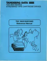 Tandberg Data TDC 3620 Reference Manual предпросмотр