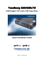 Preview for 1 page of TANDBERG 220-420LTO Quick Installation Manual