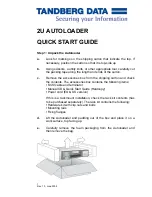 TANDBERG 2U AUTOLOADER Quick Start Manual preview