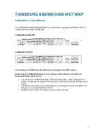 TANDBERG 3000 Addendum To User'S Manual preview