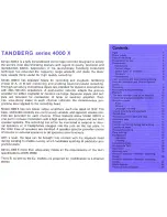 Preview for 2 page of TANDBERG 4000 X series Operating Manual