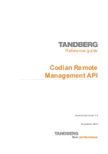 TANDBERG Codian Remote Management API Reference Manual preview