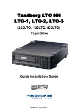 TANDBERG LTO HH Quick Installation Manual предпросмотр