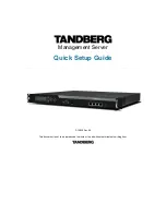 TANDBERG Management Server D13939 Quick Setup Manual preview