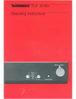 Предварительный просмотр 1 страницы TANDBERG TCA 3018A Operating Instructions Manual