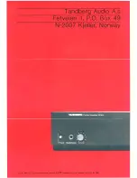 Предварительный просмотр 11 страницы TANDBERG TCA 3018A Operating Instructions Manual