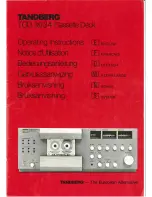 TANDBERG TCD 3034 Operating Instructions Manual preview