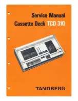 TANDBERG TCD 310 Service Manual preview