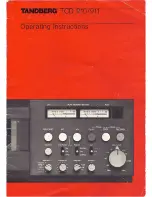 TANDBERG TCD 910 Operating Instructions Manual предпросмотр