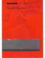 TANDBERG TPA 3009A Operating Instructions Manual предпросмотр