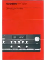 TANDBERG TPR 3080A Operating Instructions Manual preview