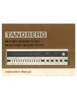 Preview for 1 page of TANDBERG TR-1000 Instruction Manual