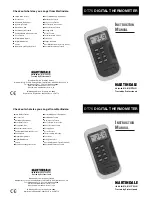 Preview for 1 page of T&D DT75 Instruction Manual