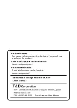 Предварительный просмотр 31 страницы T&D MCR-4V User Manual