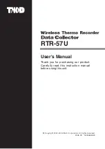 Preview for 1 page of T&D RTR-57U User Manual