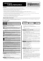 Предварительный просмотр 1 страницы T&D RTR500B Series Safety Instruction